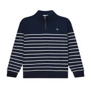 헤지스 남성 HZTS4D531N2 반값네이비 컬러블럭 하프집업 맨투맨22172820152345483