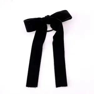 벨벳 프렌치 롱타이 밴드 벨벳리본 왕리본 여성머리끈