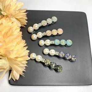 악세사리 진주 여성 데일리 헤어핀 머리핀 포인트 큐빅 진주장식핀