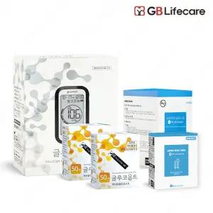 글루코옵트 혈당측정기 혈당계+시험지100매+침110개+솜100매 세트