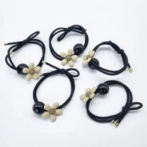 예쁜 머리끈 꽃잎 머리고무줄 블랙