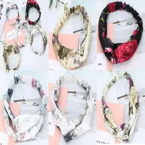 플라워 패션 반다나 헤어밴드 (5개묶음)