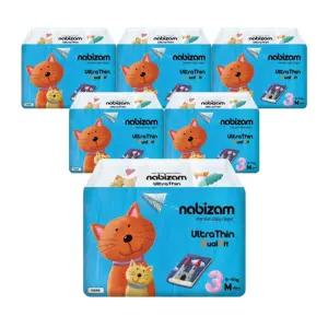 나비잠 기저귀 울트라씬듀얼핏 밴드 중형(M) 40매x6팩