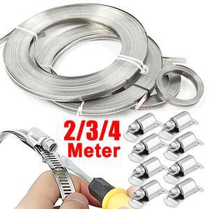 304 스테인레스 스틸 호스 클램프 스트랩 DIY 나사 밴드 (패스너 ) 웜 기어 클립 조정 가능한 튜브 파이프 덕트