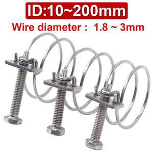 304 스테인레스 스틸 파이프 후프 이중 와이어 목구멍 강력한 클립 조정 고정 Upvc 호스 물 환기