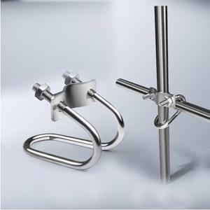 1pcs M6M8 304 및 아연 도금 크로스 파이프 클램프 U 자형 튜브 볼트 스틸 커넥터 비계 고정