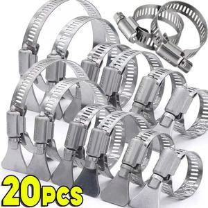 웜 기어 호스 클램프 하이 밸브 조정 가능한 키 가든 클립 스테인레스 스틸 워터 파이프 패스너 자동차 기계