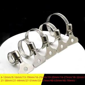 웜 기어 호스 클램프 6 95mm 조정 가능한 키 클립 물 파이프 용 스테인레스 스틸 자동차 기계