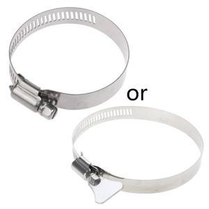 직경 50/75/100/150/200mm 스테인레스 스틸 드라이브 호스 클램프 조정 가능한 기어 웜 튜브 워터 파이프 고정 클립 스프링