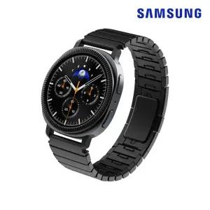 삼성전자 갤럭시 워치8 메탈 스트랩 밴드 44mm 블랙 with 베젤링 스티커