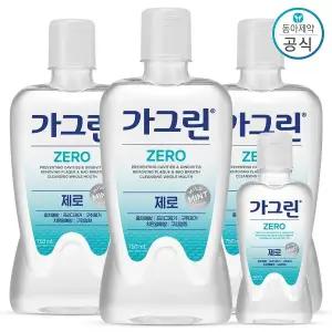 가그린 제로 가글 마일드민트 750ml 3개 + 250ml 1개