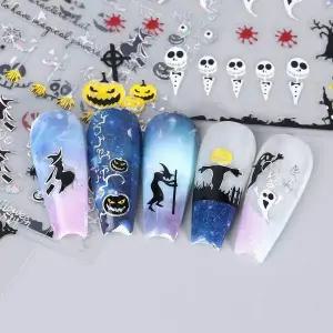 (마카담아) 할로윈 네일스티커(2매) / 네일스티커 호박스티커