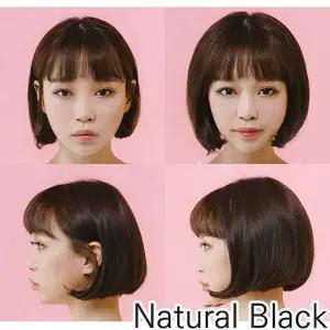 정수리 여성가발 헤어뽕붙임머리 부분가발 내츄럴블랙