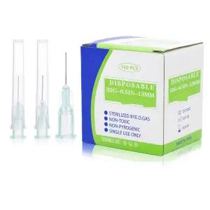 과학 및 산업용 일회용 바늘 100팩 32Ga 4mm 0.16 개별 포장