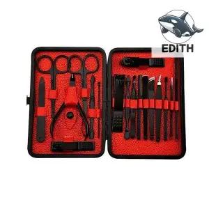 블랙 다목적 미용 도구 19종 손톱 발톱 관리