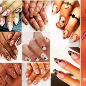 Bronze 홀로그램 네일 아트 스티커 6종 50모양