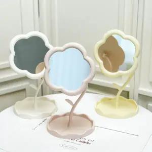 인테리어 플라워 탁상거울 360도 회전 스탠드거울