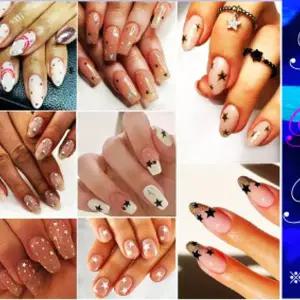 [콩심팥심]Blue shatter 홀로그램 네일아트 스티커 6종50모양