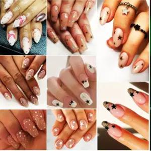 [콩심팥심]Green shatter 홀로그램 네일아트 스티커 6종50모양