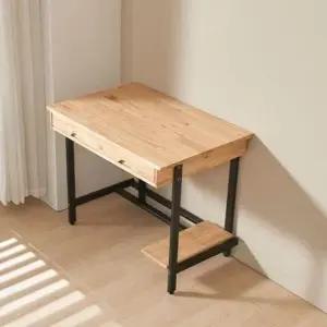 철제책상 이니스 참죽원목 철제 입식 컴퓨터책상 900