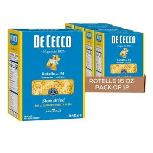 데 세코 파스타 로텔 No.54 1파운드(12팩) - 이탈리아산 고단백 및 철분 브론즈 다이