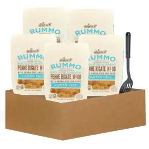 펜네 파스타 면 5x 럼모 펜네-리게이트-파스타 12온스 번들 나일론 슬롯 스푼 포함 텐 프리 이탈리아 튜브