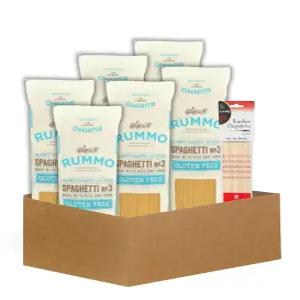 6x 럼모 파스타 스파게티 12OZ 번들 대나무 찹 스틱 한 쌍 천천히 건조된 듀럼 밀 요리 또는 서빙을 위한