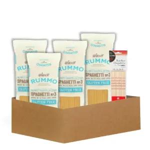 4x 럼모 파스타 스파게티 12OZ 번들 대나무 찹 스틱 한 쌍 천천히 건조된 듀럼 밀 요리 또는 서빙을 위한