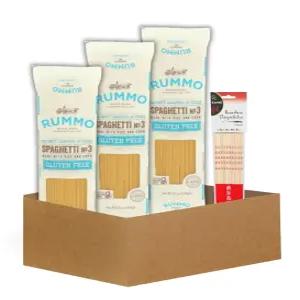 럼모 파스타 스파게티 12온스 묶음 3개 - 대나무 찹 스틱 한 쌍 천천히 말린 듀럼 밀 요리 또는 서빙을