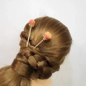 제주 귤 비녀 제주선물 제주소품 감귤 뒤꽂이 헤어핀