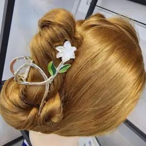 [콩심팥심]심플 데일리 뒤태 여신 플라워 플라워 집게핀