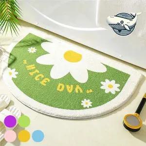 [콩심팥심]아기자기 꽃무늬 욕실 발매트 부드러운 세면대