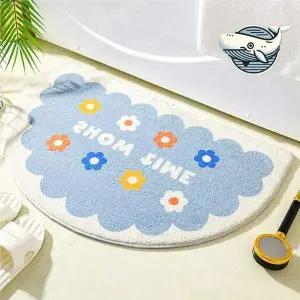 [콩심팥심]편안한 꽃무늬 발매트 부드러운 홈 인테리어