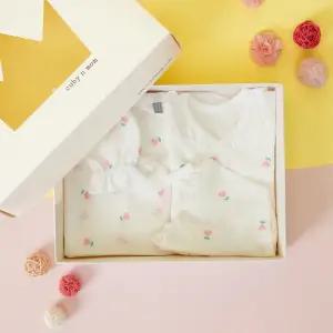 [달퐁]큐비앤맘 핑크하트 메쉬 출산 선물세트 배냇저고리 손싸개 속싸개 모자 임산부