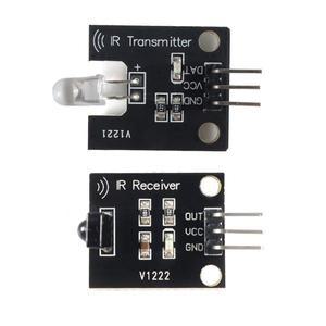 아두이노용 IR 적외선 송신기 및 수신기 센서 모듈 키트 | 38KHz 10M 범위 5V 디지털 페어 세트
