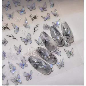 [골드스마일]자개 스티커 네일 나비 아트 파츠 재료 젤