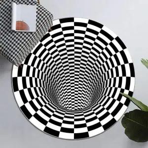홀인 3D 입체 착시매트 120cm 트릭아이 러그 입체러그 입체카페트