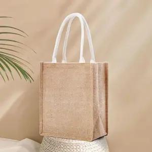 [라일리] Rly 린넨 캔버스백 소형 가방 백 캔버스 화이트손잡이