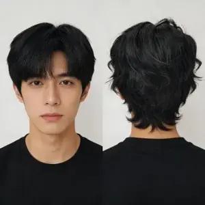 전체가발 자연스러운 통가발 헤어 남성 가르마 YJR 패션 남자