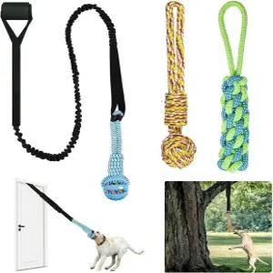 쿼조가 강아지 번지 장난감 셀프 플레이를 위한 인터랙티브 풀 실내 플러팅 폴 행 프레임 마당 나무를 테더