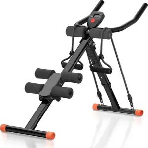 파피블루 앱 머신 트레이너 위장 운동을 위한 접이식 복부 무릎 보호 기능이 있는 코어 근력 장비 홈