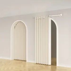 드레스룸중문 파티션 레일형 프리미엄블랙 101-120cm 폭 커튼 220cm