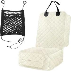 UHANBUT 반려견 카시트 커버 측면 플랩이 있는 방수 및 스크래치 방지 보호기 탄력적인 네트 배리어가