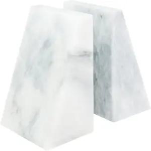 오티모 폴리싱 헤비 스톤 마블 6인치 책장 장식 가정 사무실 또는 주방 선반용 책 끝 미끄럼 방지 패드가