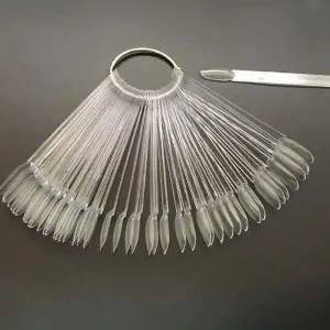 투명 고리형 네일팁 컬러카드 컬러차트