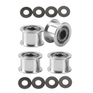 4피스 매끄러운 들러 풀리 XY 텐셔너 그래파이트 나일론 개스킷 와셔 포함 밤불랩 X1C 콤보 X1E P1P P1S 3D