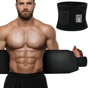 여성용 하복부용 AMZBOSS 허리 트레이너 트레이닝 밴드 배꼽 벨트 포켓이 있는 위 랩블랙 X대형