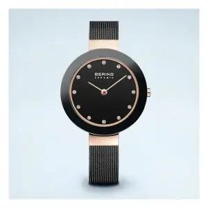 [마션틴트잡화][베링] 11429166 여성용 베라 114 세라믹 블랙/로즈골드 29mm 3167062