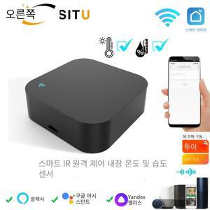 Tuya 스마트 IR 원격 제어 에어컨 TV DVD AC 용 내장 온도 및 습도 센서는 Alexa,Google 홈과 함께 작동합