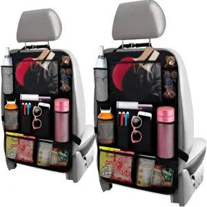 2개의 뒷좌석 차량 정리함 9개의 큰 포켓과 투명 태블릿 홀더가 있는 범용 23.4x16인치 길고 튼튼한